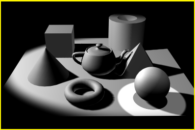 Иллюстрированный самоучитель по 3D Studio Max 6 › Освещение › Установка параметров областей яркого пятна и спада