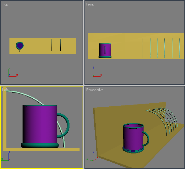 Иллюстрированный самоучитель по 3D Studio Max 7 › Основные принципы работы в 3ds max 7 › Урок 1. Создание полки для посуды.