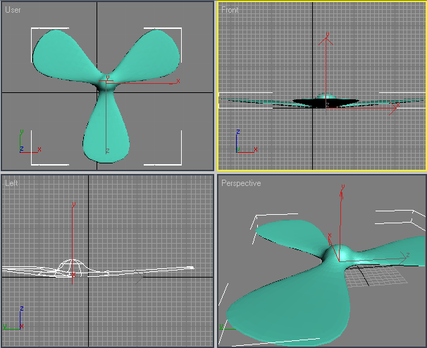 Иллюстрированный самоучитель по 3D Studio Max 7 › Моделирование › Урок 4. Моделирование напольного вентилятора.