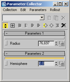 Иллюстрированный самоучитель по 3D Studio Max 7 › Создание трехмерной анимации › Окно Parameter Collector (Коллектор параметров)