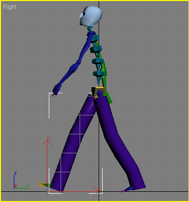 Иллюстрированный самоучитель по 3D Studio Max 7 › Создание трехмерной анимации › Урок 10. Персонажная анимация.
