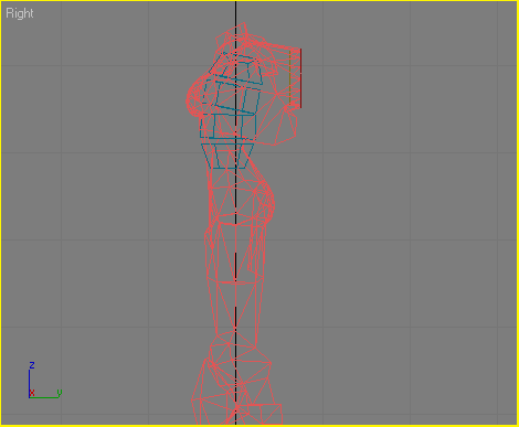 Иллюстрированный самоучитель по анимации персонажей в 3D Studio Max › Задание весов сетки персонажа вручную с помощью редактирования вершин › Определение шеи, плеч и туловища