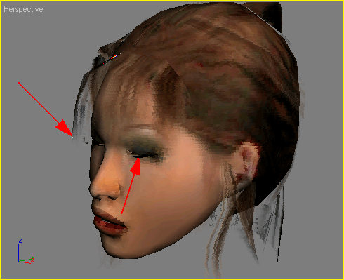 Иллюстрированный самоучитель по анимации персонажей в 3D Studio Max › Задание весов персонажа с помощью оболочек › Настройка головы и лица