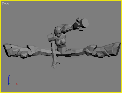 Иллюстрированный самоучитель по анимации персонажей в 3D Studio Max › Анимация на основе ключевых кадров › Betty в прыжке