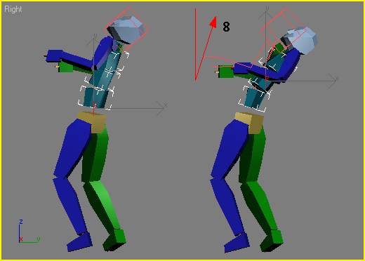 Иллюстрированный самоучитель по анимации персонажей в 3D Studio Max › Использование захвата движения › Добавление вторичного движения с помощью слоев