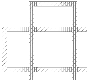 Иллюстрированный самоучитель по ArchiCAD 8 › Новые возможности ArchiCAD 8.1 › Чистое сопряжение пересекающихся стен