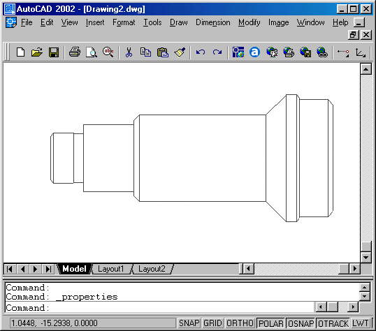 Иллюстрированный самоучитель по AutoCAD 2002 › Трехмерное моделирование › Пример создания поверхностей изделия. Средства построения и редактирования поверхностей.