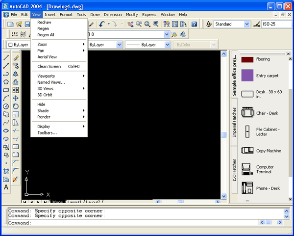 Иллюстрированный самоучитель по AutoCAD 2004 › Общие сведения › Пользовательский интерфейс