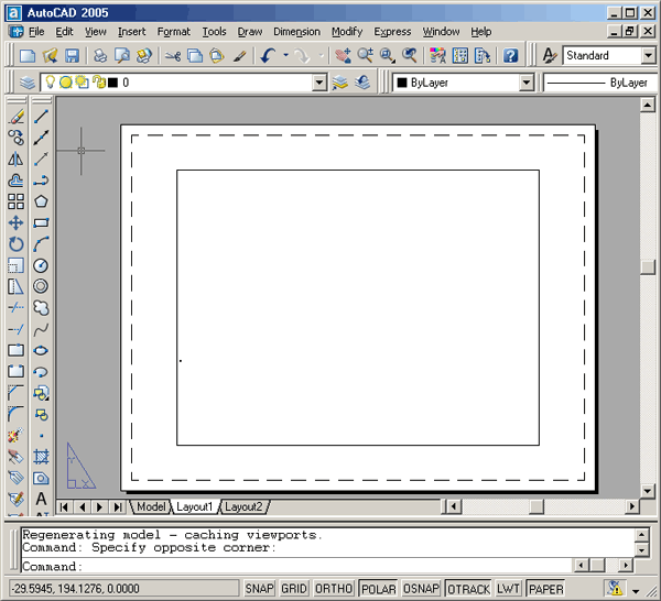 Иллюстрированный самоучитель по AutoCAD 2005 › Пространство и компоновка чертежа › Пространство модели и пространство листа