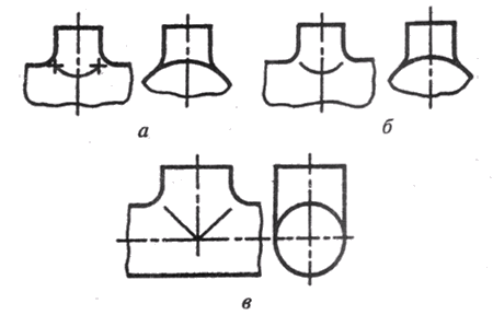 Иллюстрированный самоучитель по созданию чертежей › Позиционные задачи › Особые случаи построения линии пересечения двух поверхностей вращения