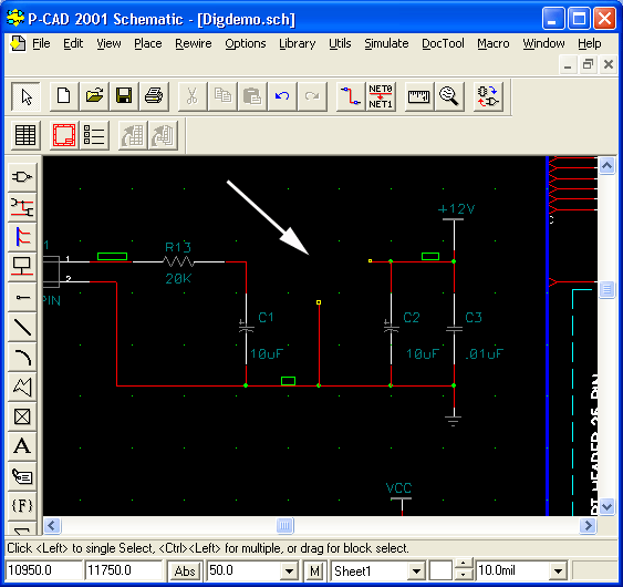 Иллюстрированный самоучитель по P-CAD › Графический редактор P-CAD Schematic › Верификация схемы