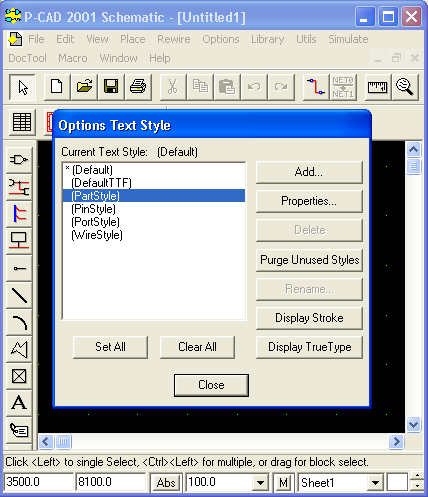 Иллюстрированный самоучитель по P-CAD › Графический редактор P-CAD Schematic › Настройка конфигурации редактора P-CAD Schematic