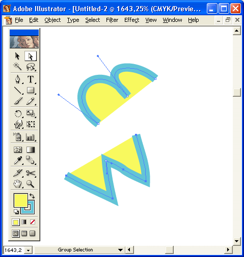 Иллюстрированный самоучитель по Adobe Illustrator 10 › Инструментарий для создания формы объекта › Типы опорных точек