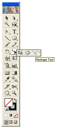 Иллюстрированный самоучитель по Adobe Illustrator 10 › Инструментарий для создания формы объекта › Инструмент Reshape
