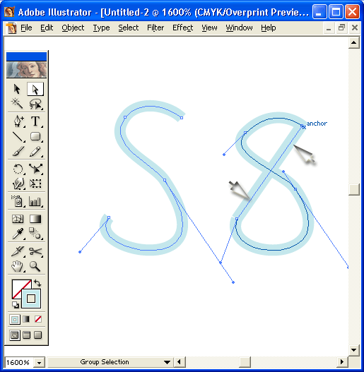Иллюстрированный самоучитель по Adobe Illustrator 10 › Инструментарий для создания формы объекта › Соединение краевых опорных точек