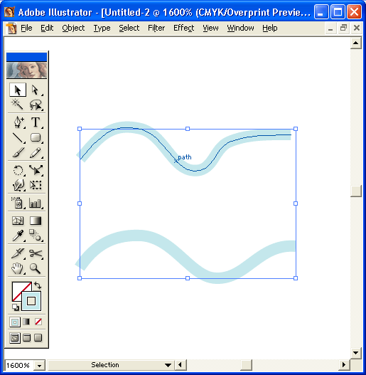 Иллюстрированный самоучитель по Adobe Illustrator 10 › Инструментарий для создания формы объекта › Удаление с экрана опорных точек и контуров