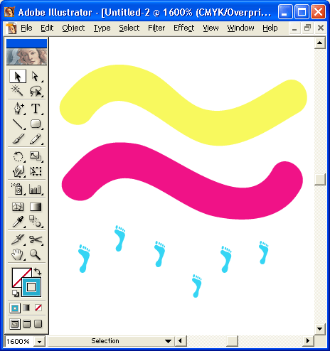 Иллюстрированный самоучитель по Adobe Illustrator 10 › Инструментарий для создания формы объекта › Инструмент Paintbrush
