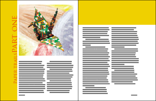 Иллюстрированный самоучитель по Adobe InDesign CS2 › Верстка документа › Просмотр разворота, на котором завершено форматирование