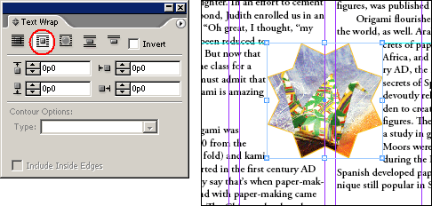 Иллюстрированный самоучитель по Adobe InDesign CS2 › Работа с фреймами › Обтекание текста вокруг графики