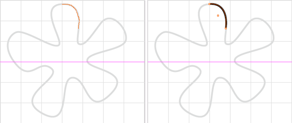Иллюстрированный самоучитель по Adobe InDesign CS2 › Создание векторных изображений › Рисование фигуры цветка инструментом Pencil