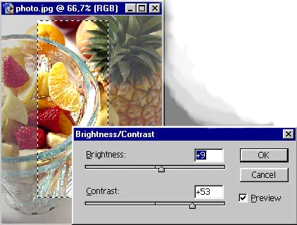 Иллюстрированный самоучитель по Adobe Photoshop CS2 › Тон › Команда Brightness/Contrast