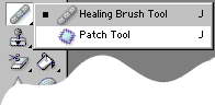 Иллюстрированный самоучитель по Adobe Photoshop CS2 › Заливка › Инструменты Healing Brush (Восстанавливающая кисть), Patch Tool