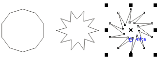 Иллюстрированный самоучитель по CorelDRAW 12 › Состав изображений › Упражнение 2.5. Построение и модификация многоугольников.