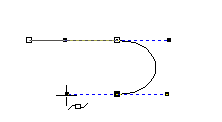Иллюстрированный самоучитель по CorelDRAW 12 › Линии › Упражнение 3.2. Построение линий инструментом Bezier.