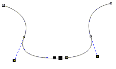 Иллюстрированный самоучитель по CorelDRAW 12 › Линии › Точки излома. Сглаженные узлы. Симметричные узлы.