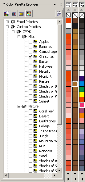 Иллюстрированный самоучитель по CorelDRAW 12 › Заливки › Цветовые палитры и модели цвета