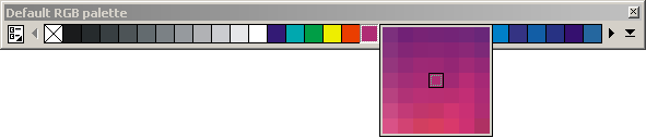 Иллюстрированный самоучитель по CorelDRAW 12 › Заливки › Выбор цвета заливки с помощью экранной палитры
