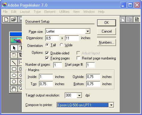 Иллюстрированный самоучитель по Adobe PageMaker 7 › Интерфейс пользователя › Главное окно программы