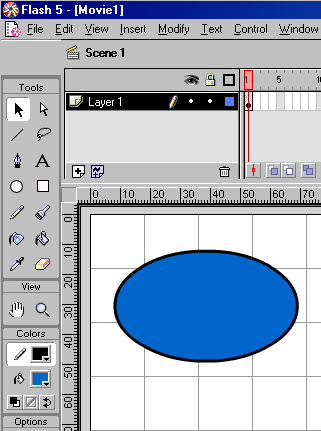 Иллюстрированный самоучитель по Web-графике › Рисование во FLASH › Сетка. Привязка к объектам.