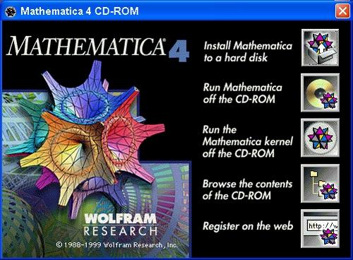 Иллюстрированный самоучитель по Mathematica 3/4 › Первое знакомство › Работа с CD-ROM системы Mathematica 4