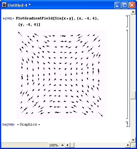 Иллюстрированный самоучитель по Mathematica 3/4 › Расширения графики (пакет Graphics) › Представление полей на плоскости (PlotField)