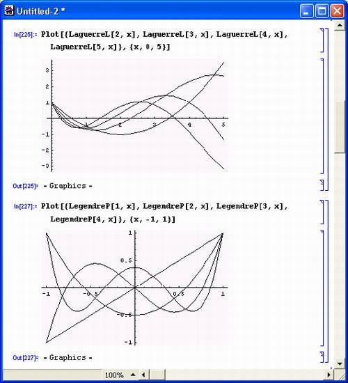 Иллюстрированный самоучитель по Mathematica 3/4 › Специальные математические функции › Ортогональные многочлены