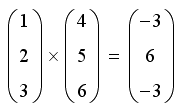 Иллюстрированный самоучитель по MathCAD 11 › Матричные вычисления › Векторное произведение. Сумма элементов вектора и след матрицы.