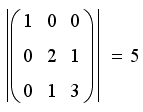 Иллюстрированный самоучитель по MathCAD 11 › Матричные вычисления › Определитель квадратной матрицы. Модуль вектора.