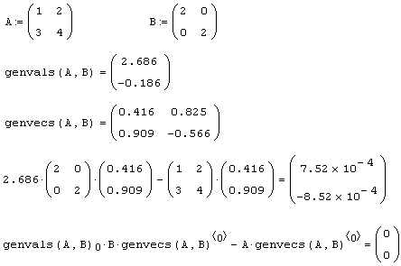 Иллюстрированный самоучитель по MathCAD 12 › Системы линейных уравнений › Собственные векторы и собственные значения матриц