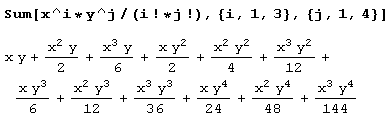 Иллюстрированный самоучитель по Mathematica 5 › Первое знакомство. Калькулятор. › Суммы. Разложение в ряд Тейлора.