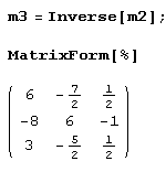 Иллюстрированный самоучитель по Mathematica 5 › Первое знакомство. Калькулятор. › Матрицы