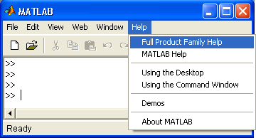 Иллюстрированный самоучитель по MatLab › Работа со справкой и примерами › Справочная система MATLAB 6.0