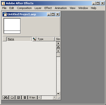 Иллюстрированный самоучитель по Adobe After Effects 6 › Интерфейс Adobe After Effects › Окно Project