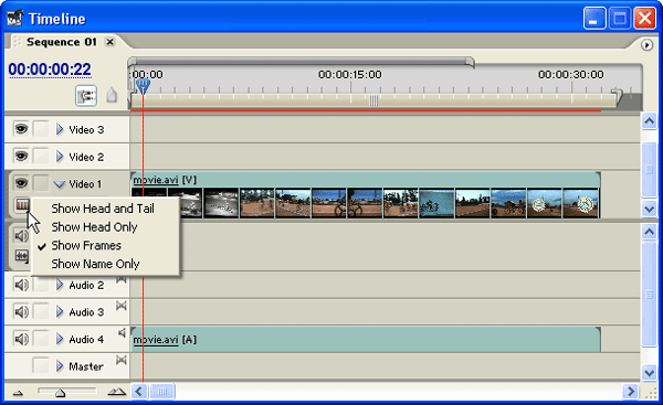 Иллюстрированный самоучитель по Adobe Premiere Pro 1.5 › Окно Timeline