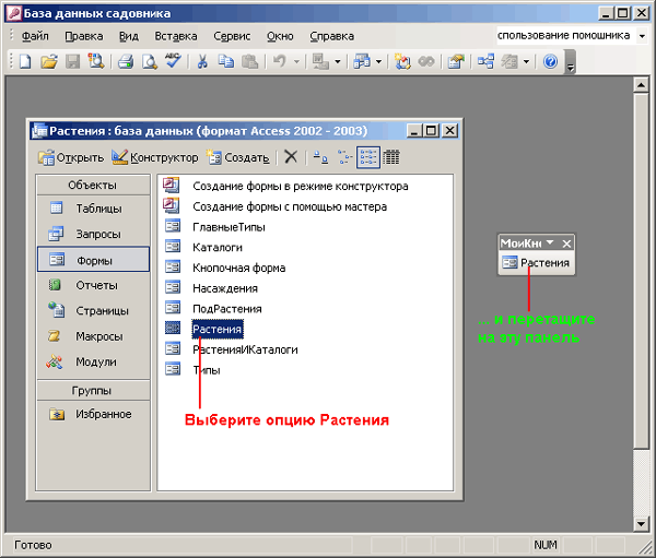 Иллюстрированный самоучитель по Microsoft Access 2003 › Использование общих функций Office › Настройка панелей инструментов Access