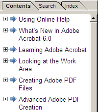 Иллюстрированный самоучитель по Adobe Acrobat 6 › Знакомство с рабочей областью › Использование полной справки Acrobat 6.0