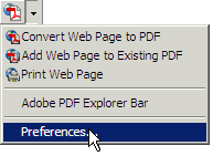 Иллюстрированный самоучитель по Adobe Acrobat 6 › Создание файлов Adobe PDF из Web-страниц › Преобразование Web-страницы в приложении Internet Explorer (Windows)