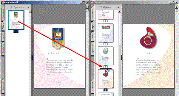 Иллюстрированный самоучитель по Adobe Acrobat 6 › Модифицирование файлов PDF › Вставка страницы из другого файла