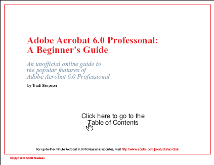 Иллюстрированный самоучитель по Adobe Acrobat 6 › Оптимизация дизайна онлайновых документов › Добавление ссылок