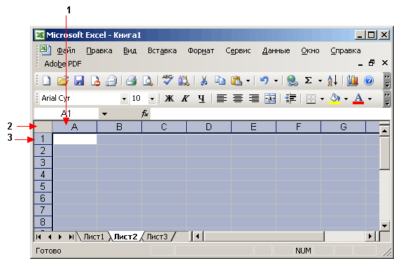 Иллюстрированный самоучитель по Microsoft Office 2003 › Ввод и редактирование данных Excel › Выделение данных